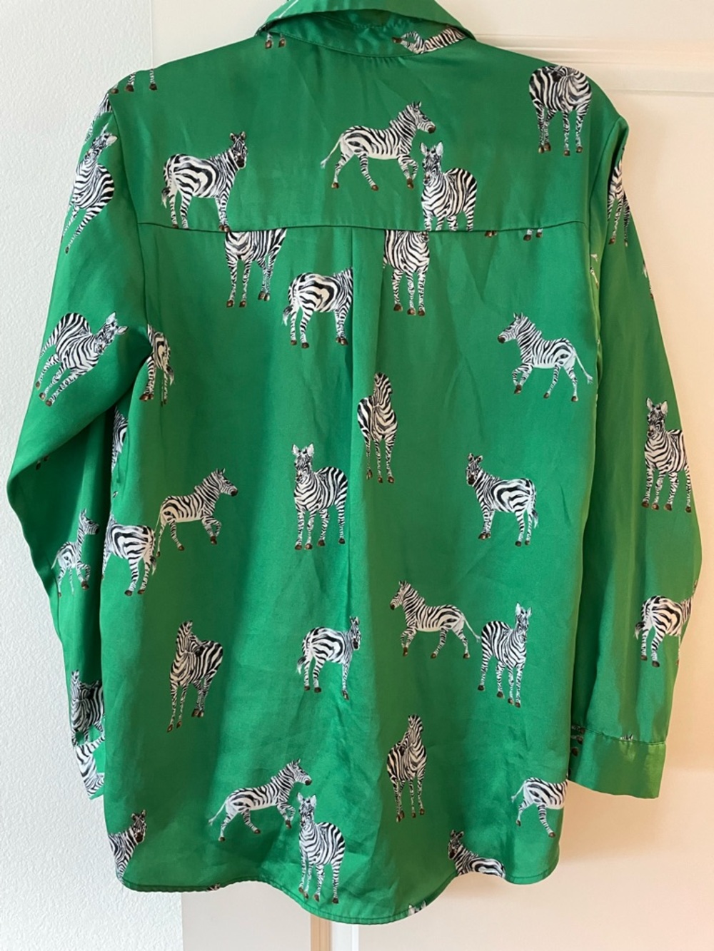 ZARA Green Zebra Print Shirt - Picture 5 of 5